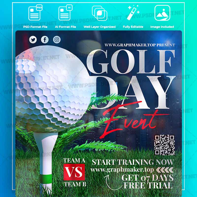 Download Golf Templates in PSD & Vector