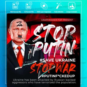 Download Stop Putin Free Templates in PSD & Vector