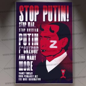 Download Stop Putin Free PSD Template 1