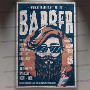 Download Barber Shop PSD Template 1