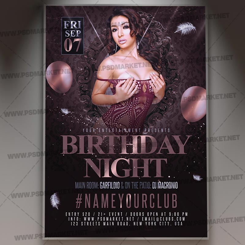 Download Birthday Night Event PSD Template 1