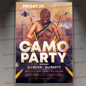 Download Camo Party PSD Template 1