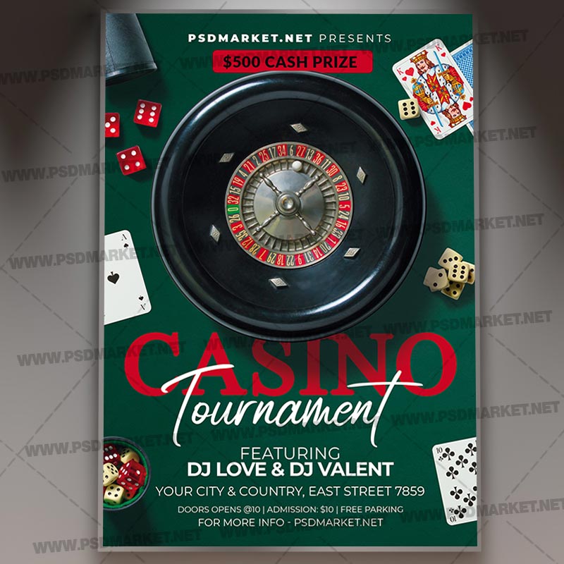 Download Casino Tournament PSD Template 1