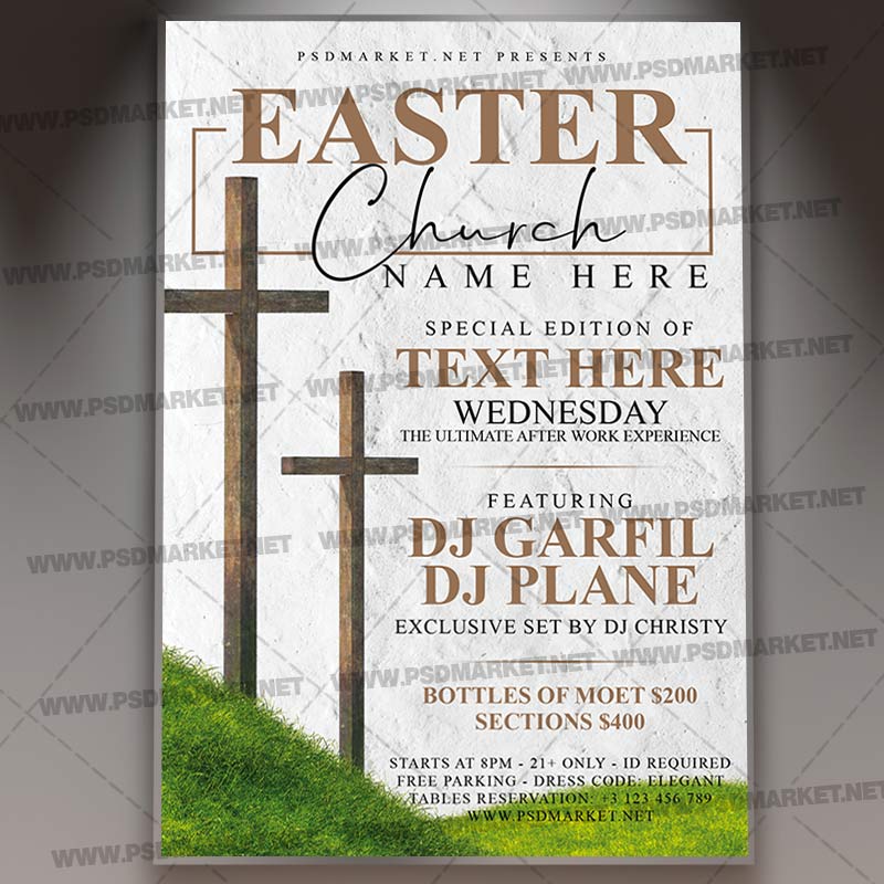 Download Easter Church PSD Template 1