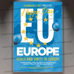 Download EU Day PSD Template 1