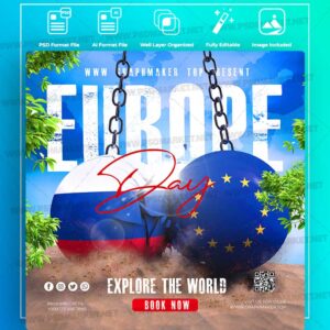 Download Europe Day 2022 Templates in PSD & Vector