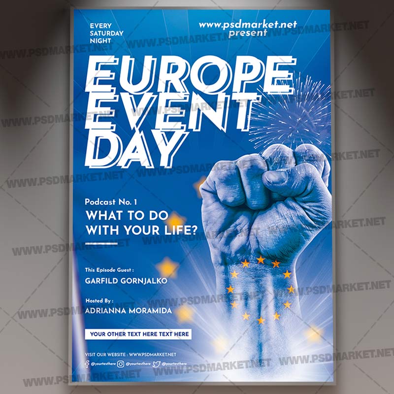 Download Europe Event Day PSD Template 1