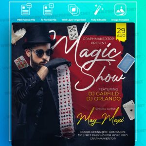 Download Magic Show Templates in PSD & Vector