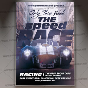 Download Speed Race PSD Template 1