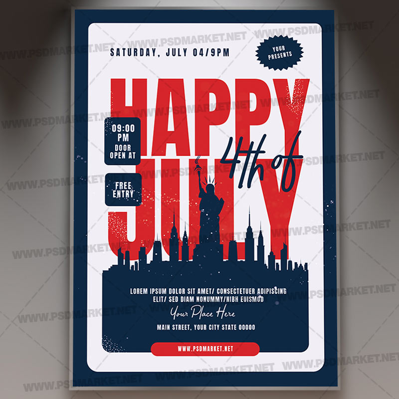 Download 4 th of July Event PSD Template 1