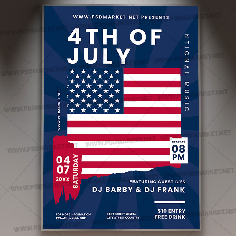 Download 4 th of July PSD Template 1