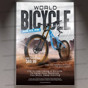 Download Bicycle Day PSD Template 1