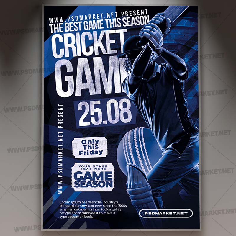 Download Cricket Game PSD Template 1