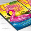 Download Flamingo Party PSD Template 2