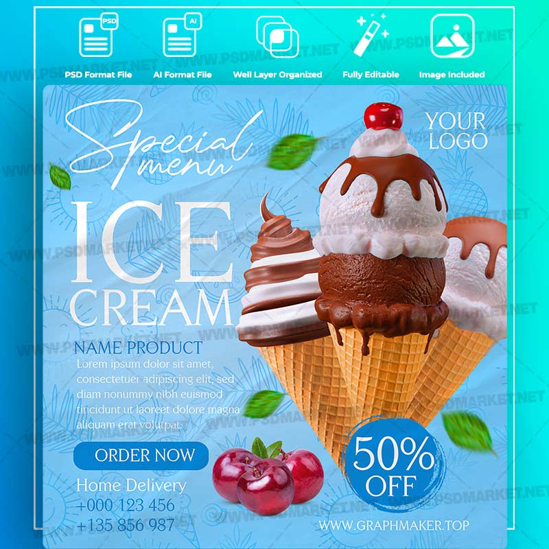 Download Ice Cream Event Templates in PSD & Vector