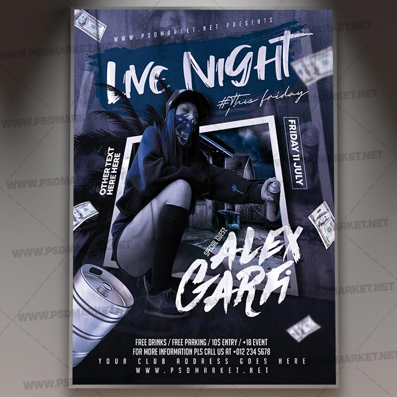 Download Live Night PSD Template 1