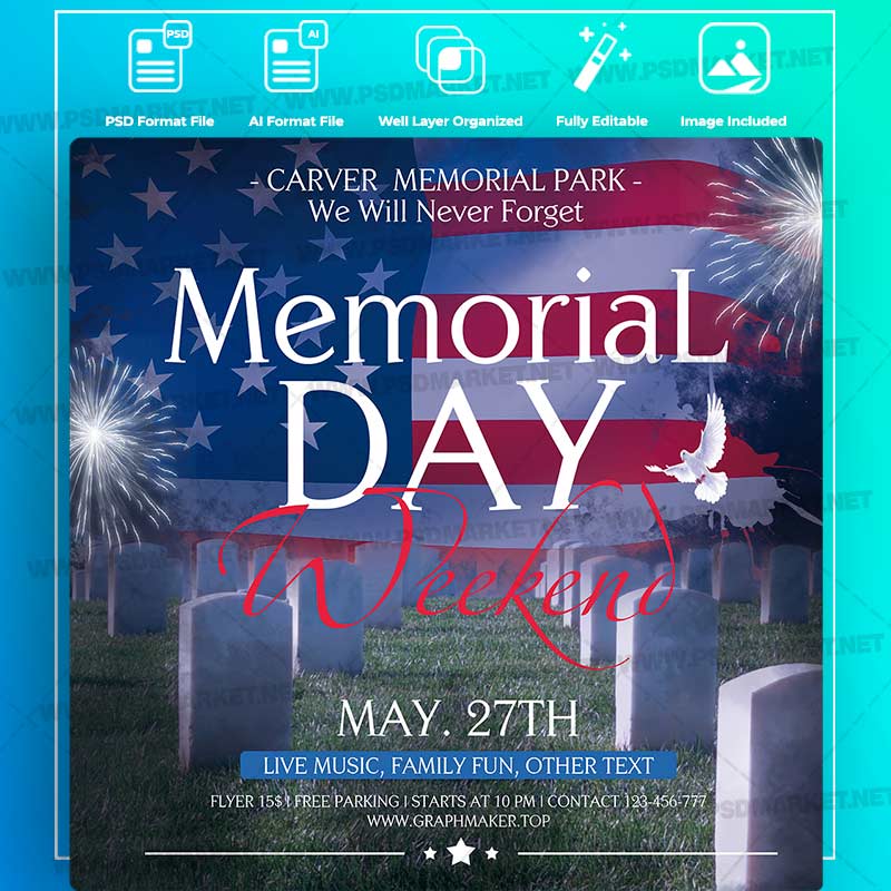 Download Memorial Day Templates in PSD & Vector