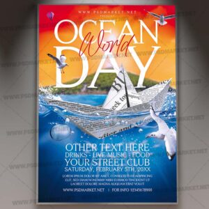 Download Ocean Day PSD Template 1