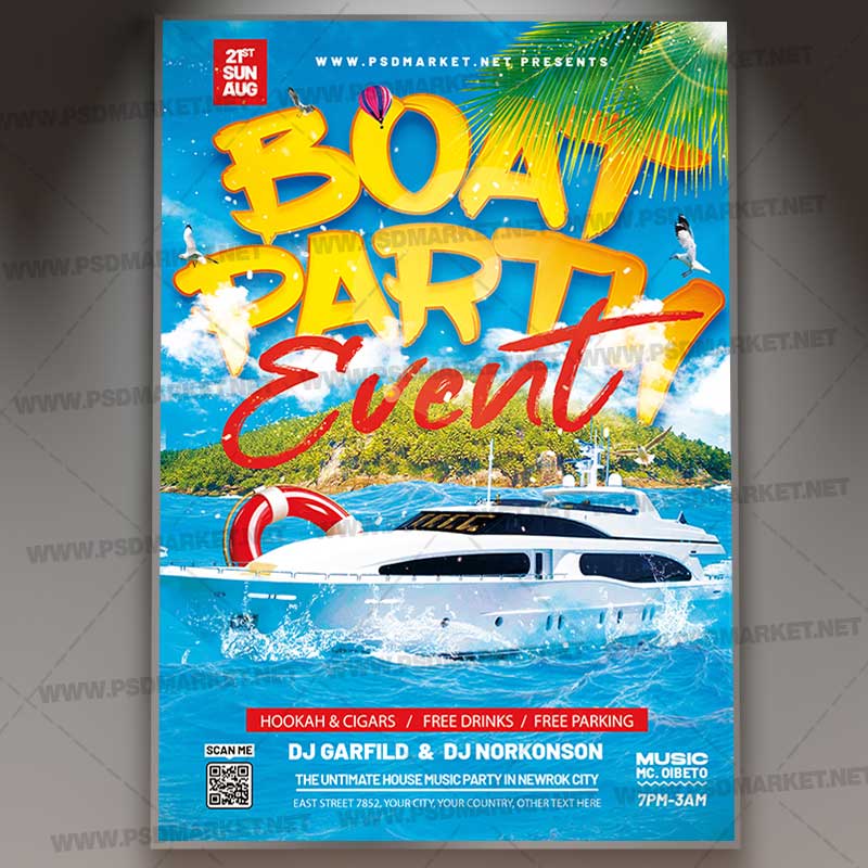 Download Boat Party Event PSD Template 1