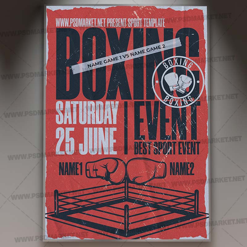 Download Boxing Event PSD Template 1