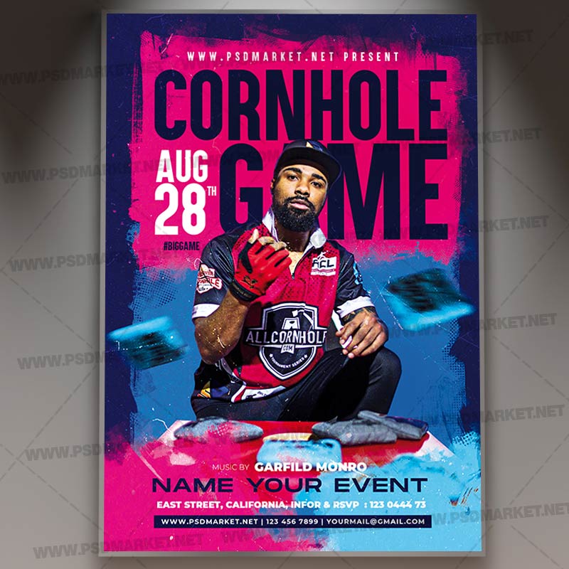 Download Cornhole Game Day PSD Template 1