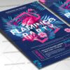 Download Flamingo Party Event PSD Template 2