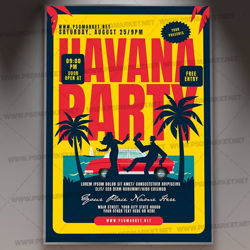 Download Havana Party Event PSD Template 1