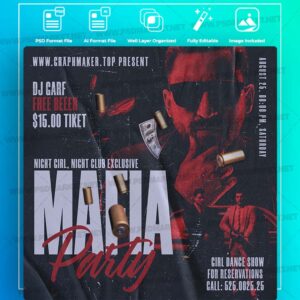 Download Mafia Party Event Templates in PSD & Vector