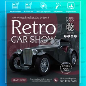 Download Retro Car Show Templates in PSD & Vector