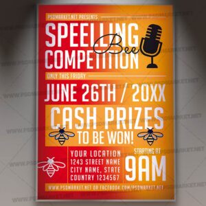 Download Speelling Bee Competition PSD Template 1