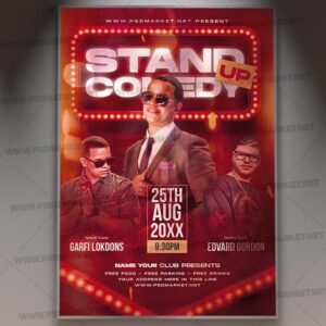 Download Stand Up Comedy PSD Template 1
