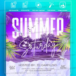 Download Summer Saturday Templates in PSD & Vector