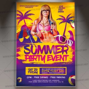 Download Summer Party Event PSD Template 1