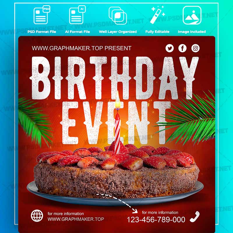 Download Birthday Event Templates in PSD & Vector