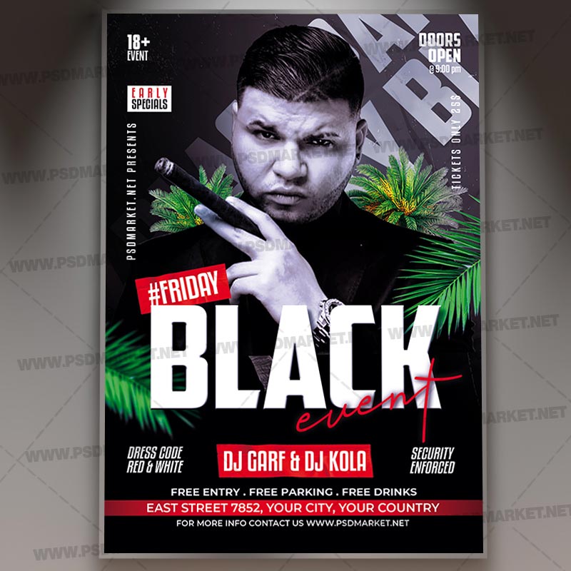 Download Black Party Event PSD Template 1
