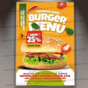 Download Burger Menu PSD Template 1