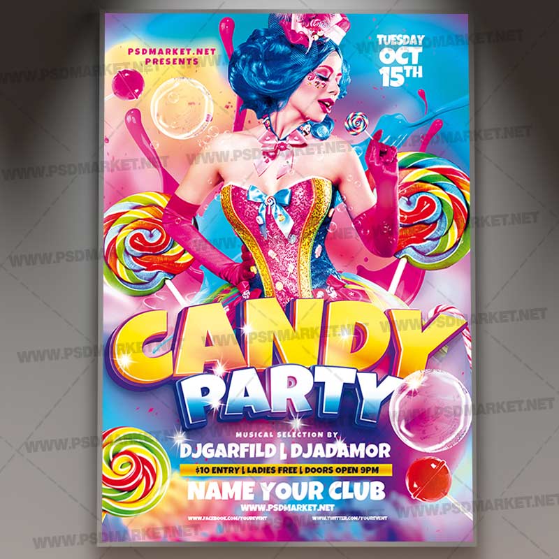 Download Candy Party PSD Template 1