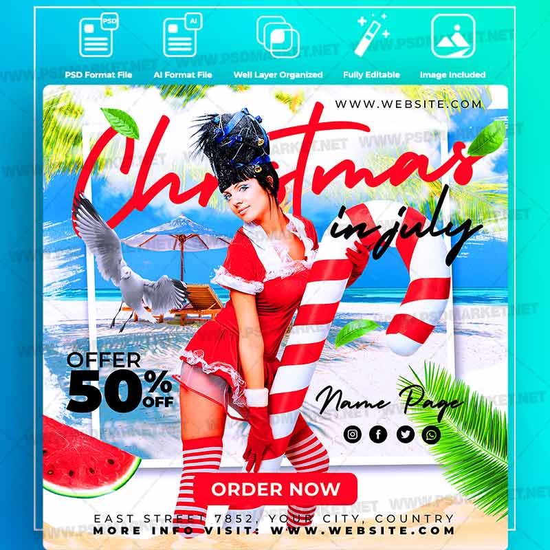 Download Christmas in July Templates in PSD & Vector