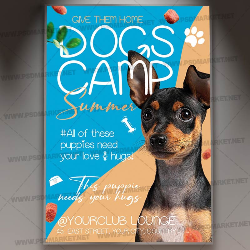 Download Dogs Camping Event Print Template 1