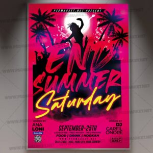 Download End Summer Saturday PSD Template 1