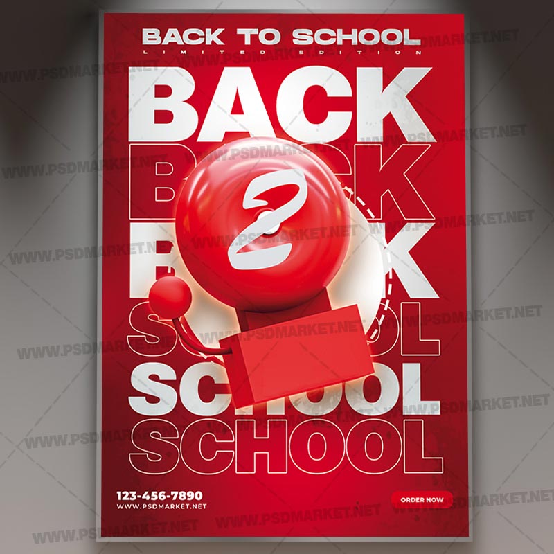 Download Minimal School PSD Template Flyer | PSDmarket