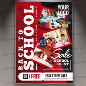 Download School Sale Event PSD Template 1