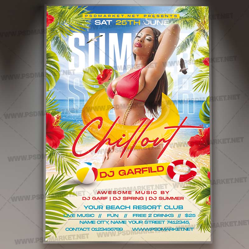 Download Summer Chillout PSD Template 1