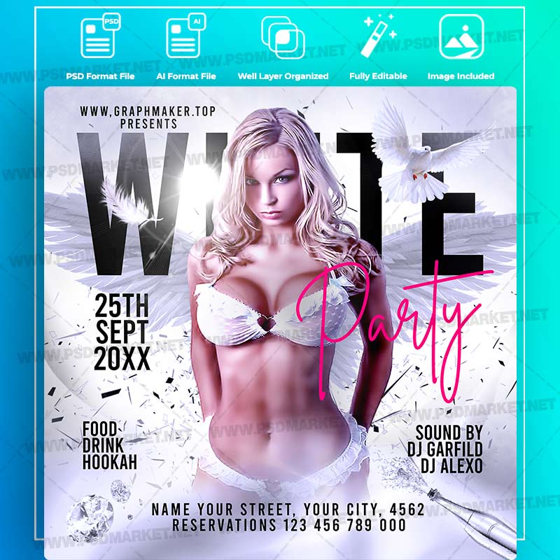 Download White Party Event Templates in PSD & Vector