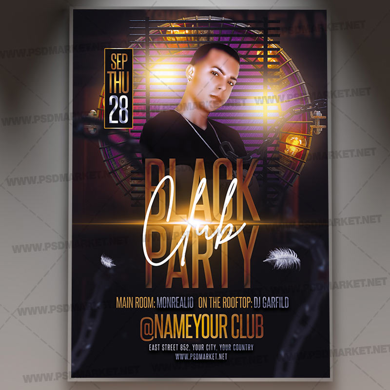 Download Black Club Party PSD Template 1