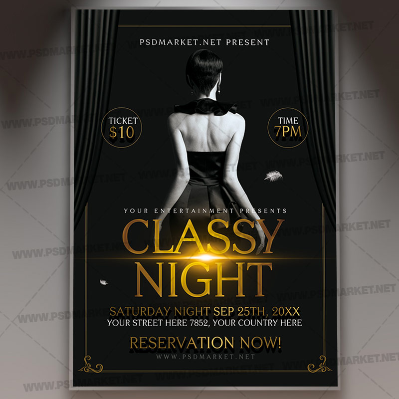 Download Classy Night PSD Template 1
