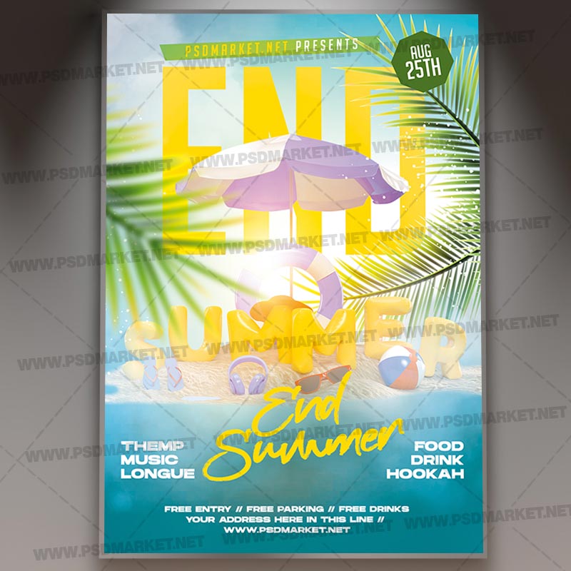 Download End Summer Event PSD Template 1