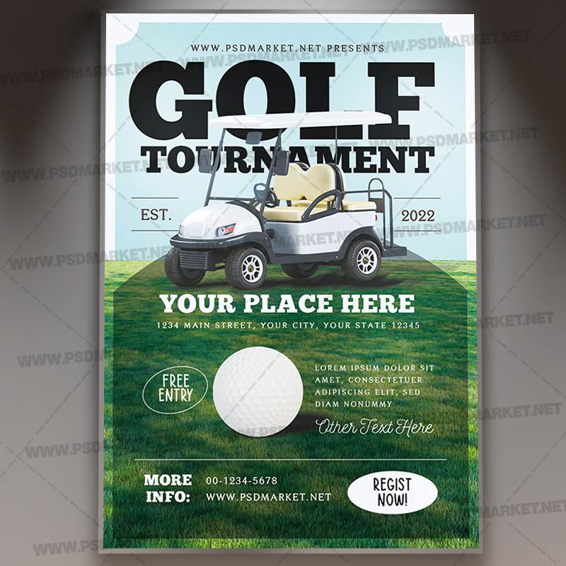 Download Golf Tournament PSD Template 1