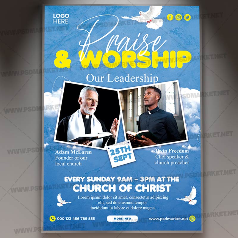 Download Praise and Worship PSD Template 1