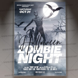 Download Zombie Night PSD Template 1